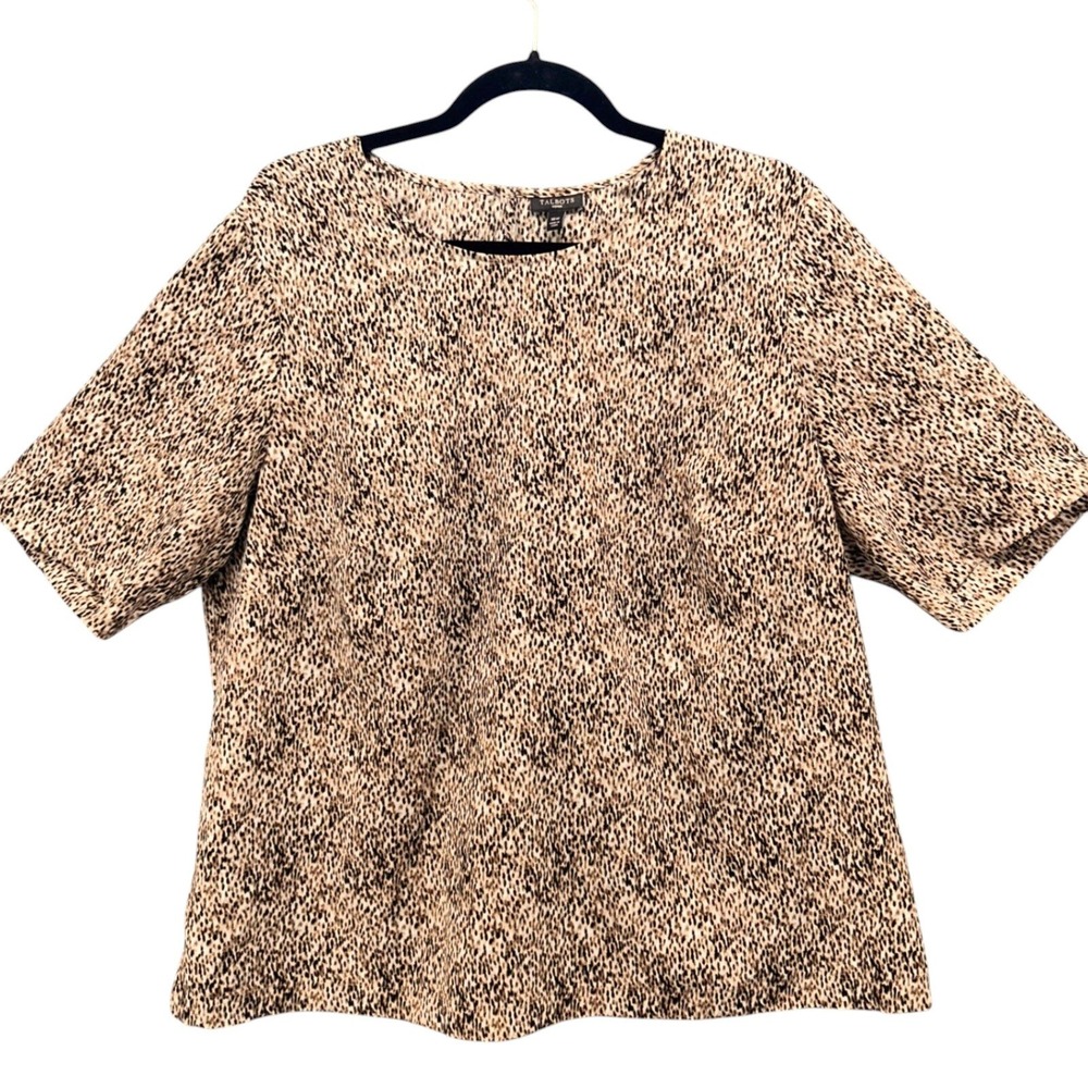 Talbots Womens Crepe Blouse Size 16W Career Work Office Business Professional